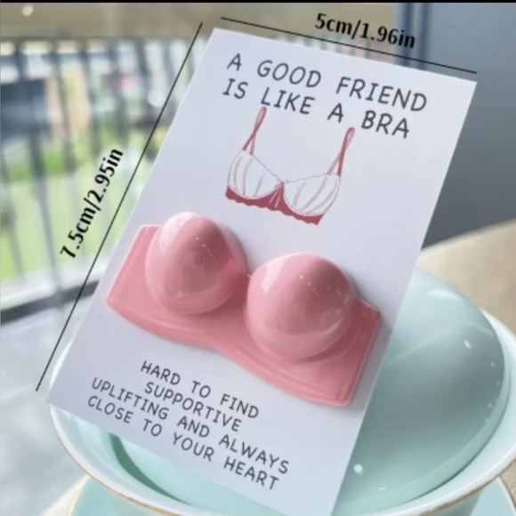💕 "A good friend is like a bra." Note to Friend - Picture 2 of 2